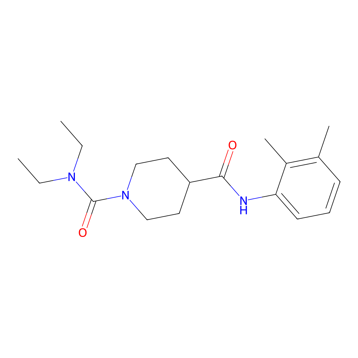 N~4~-(2,3-dimethylphenyl)-N~1~,N~1~-diethylpiperidine-1,4-dicarboxamide molecular structure, CAS 1158420-78-0