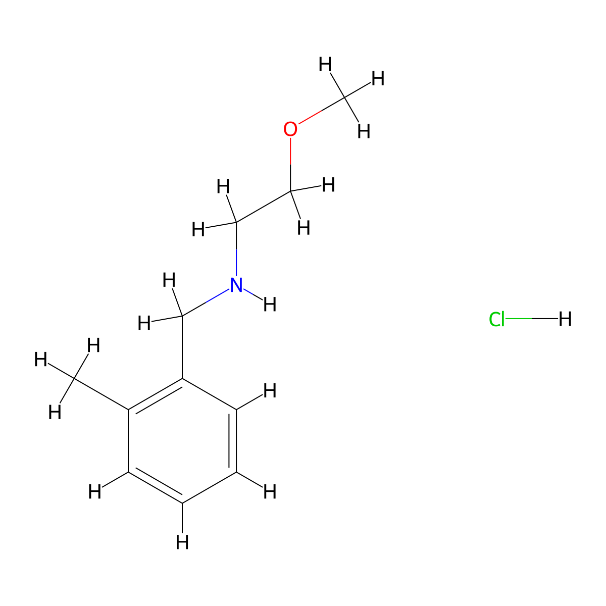 (2-Methoxyethyl)(2-methylbenzyl)amine hydrochloride molecular structure, CAS 1158425-80-9