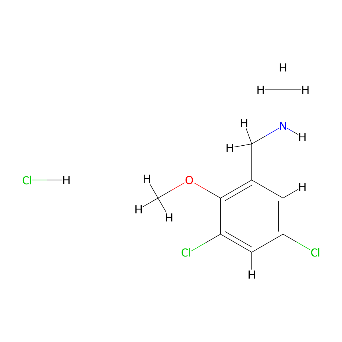 [(3,5-Dichloro-2-methoxyphenyl)methyl](methyl)amine hydrochloride molecular structure, CAS 1158426-00-6