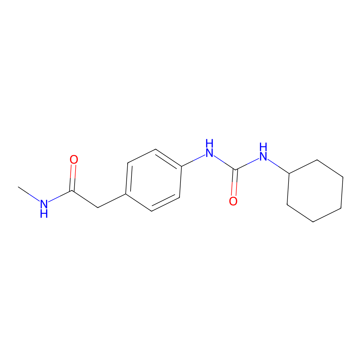 2-(4-(3-cyclohexylureido)phenyl)-N-methylacetamide molecular structure, CAS 1158427-66-7