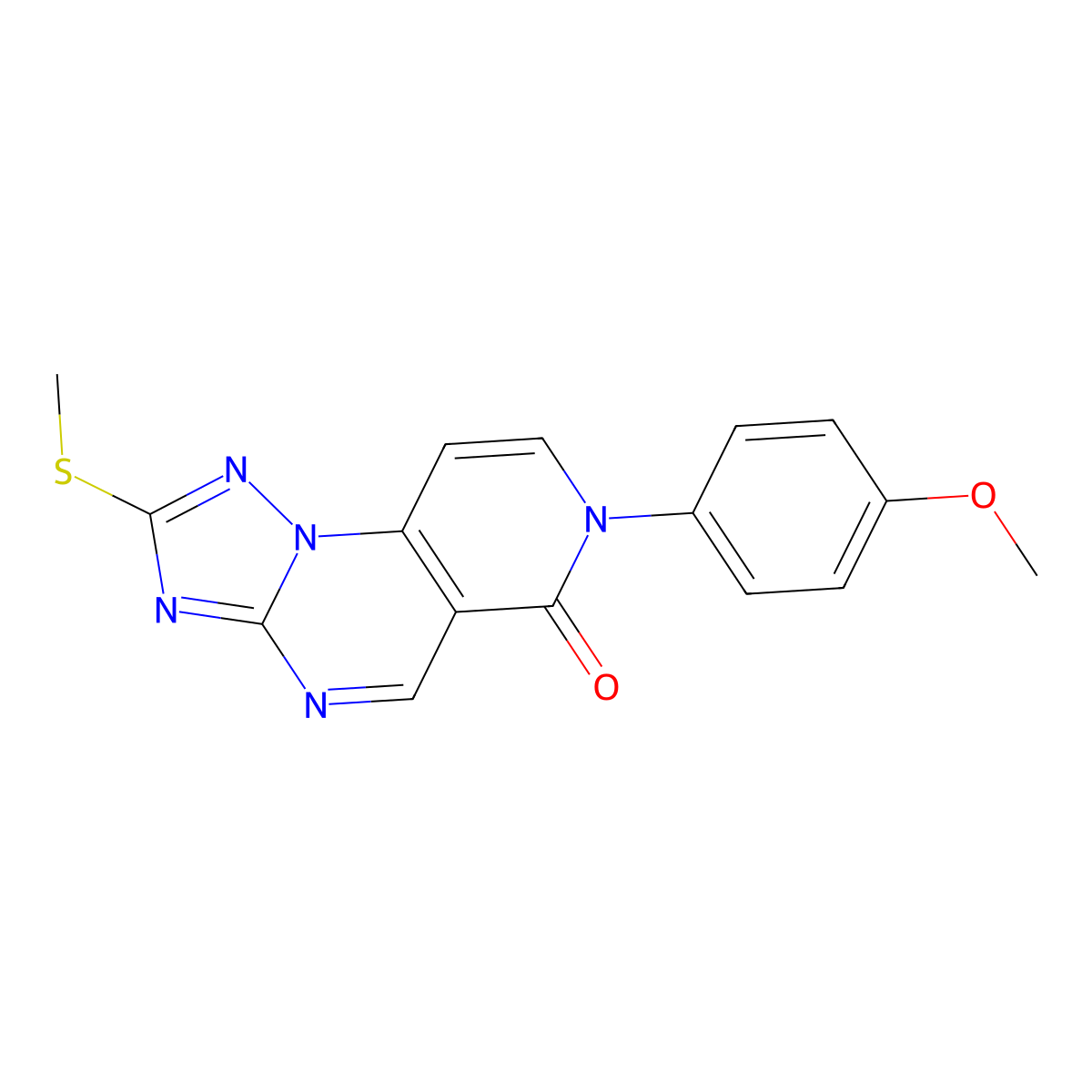 7-(4-methoxyphenyl)-2-(methylthio)pyrido[3,4-e][1,2,4]triazolo[1,5-a]pyrimidin-6(7H)-one molecular structure, CAS 1158431-80-1