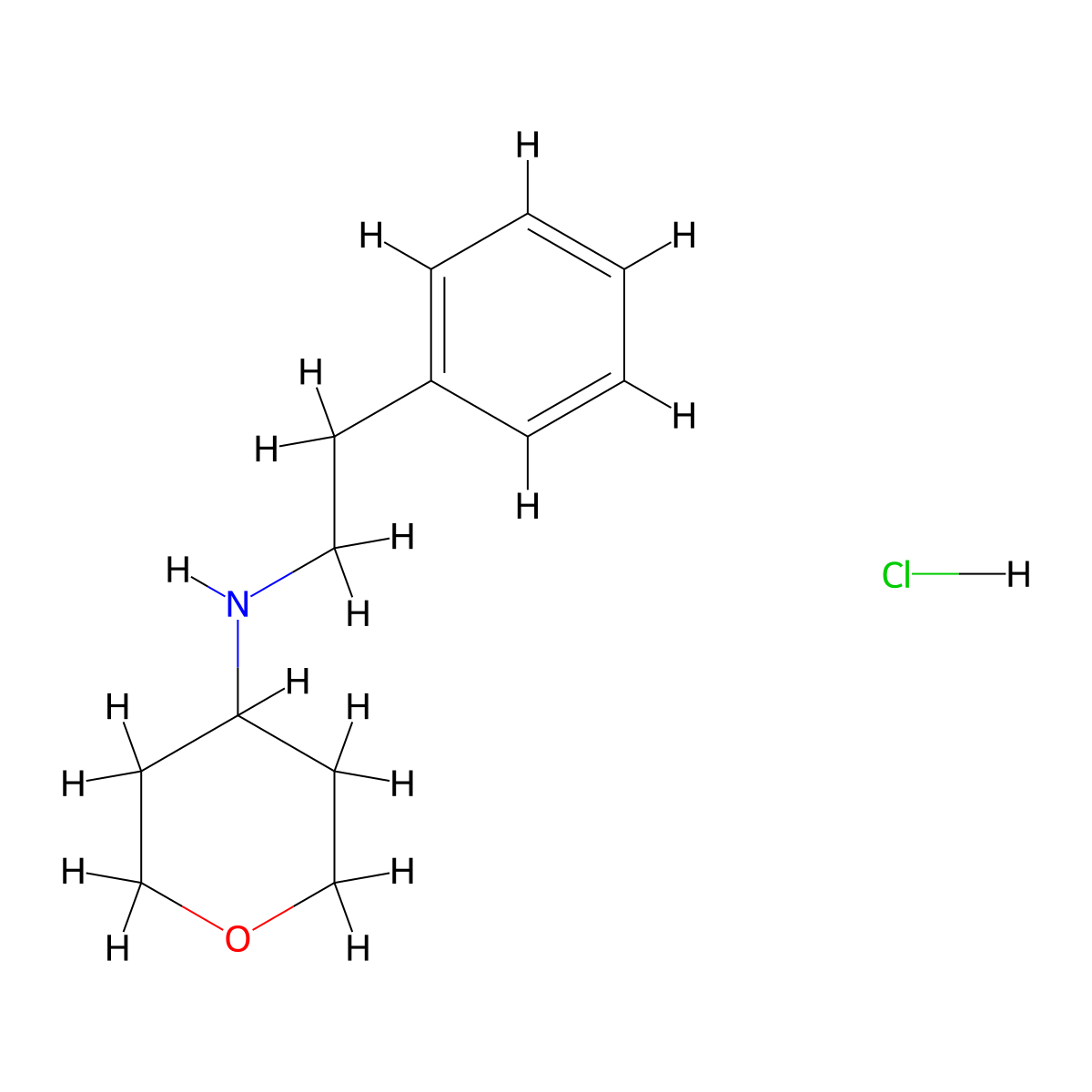 N-(2-phenylethyl)tetrahydro-2H-pyran-4-amine hydrochloride molecular structure, CAS 1158432-79-1