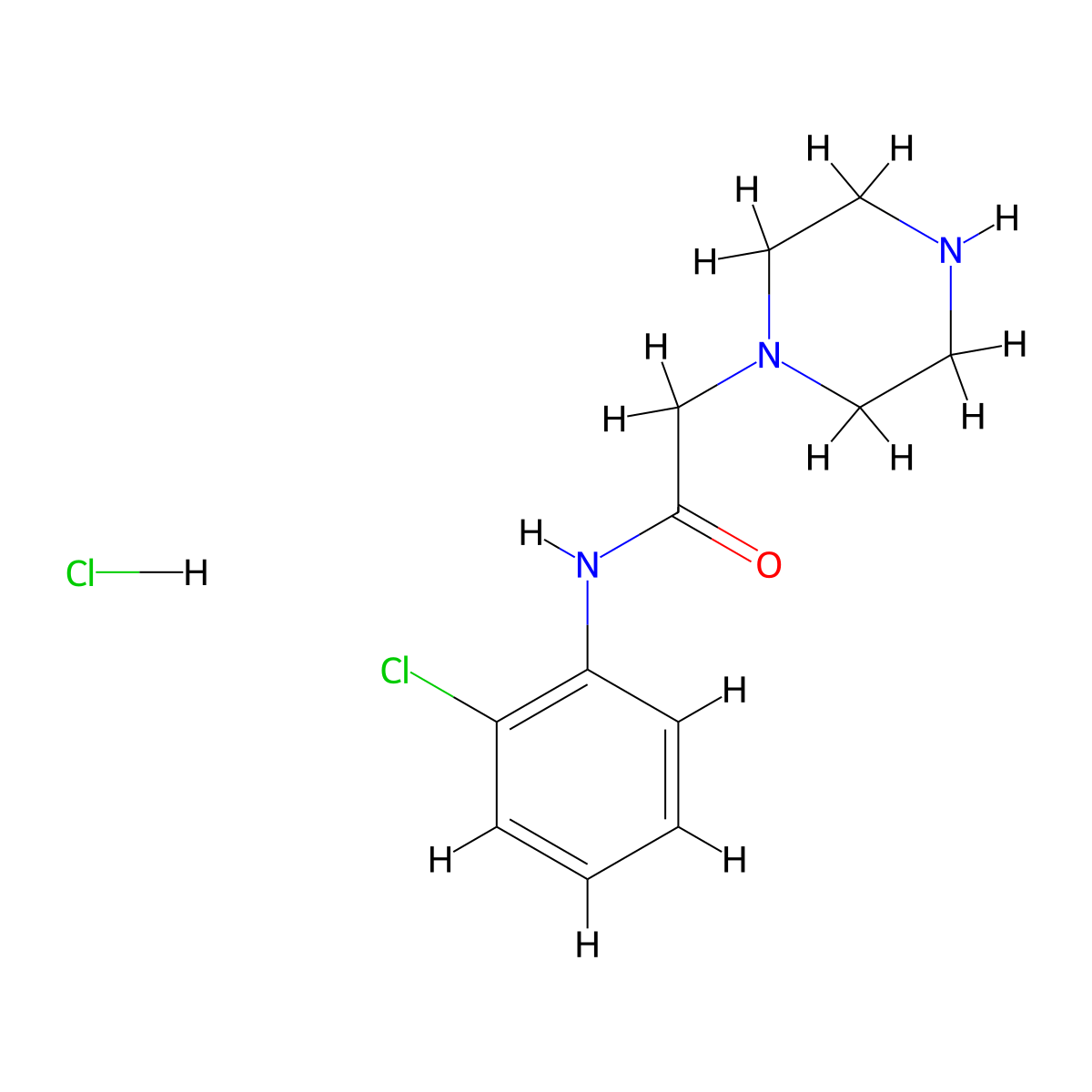 N-(2-chlorophenyl)-2-(piperazin-1-yl)acetamide hydrochloride molecular structure, CAS 1158436-05-5