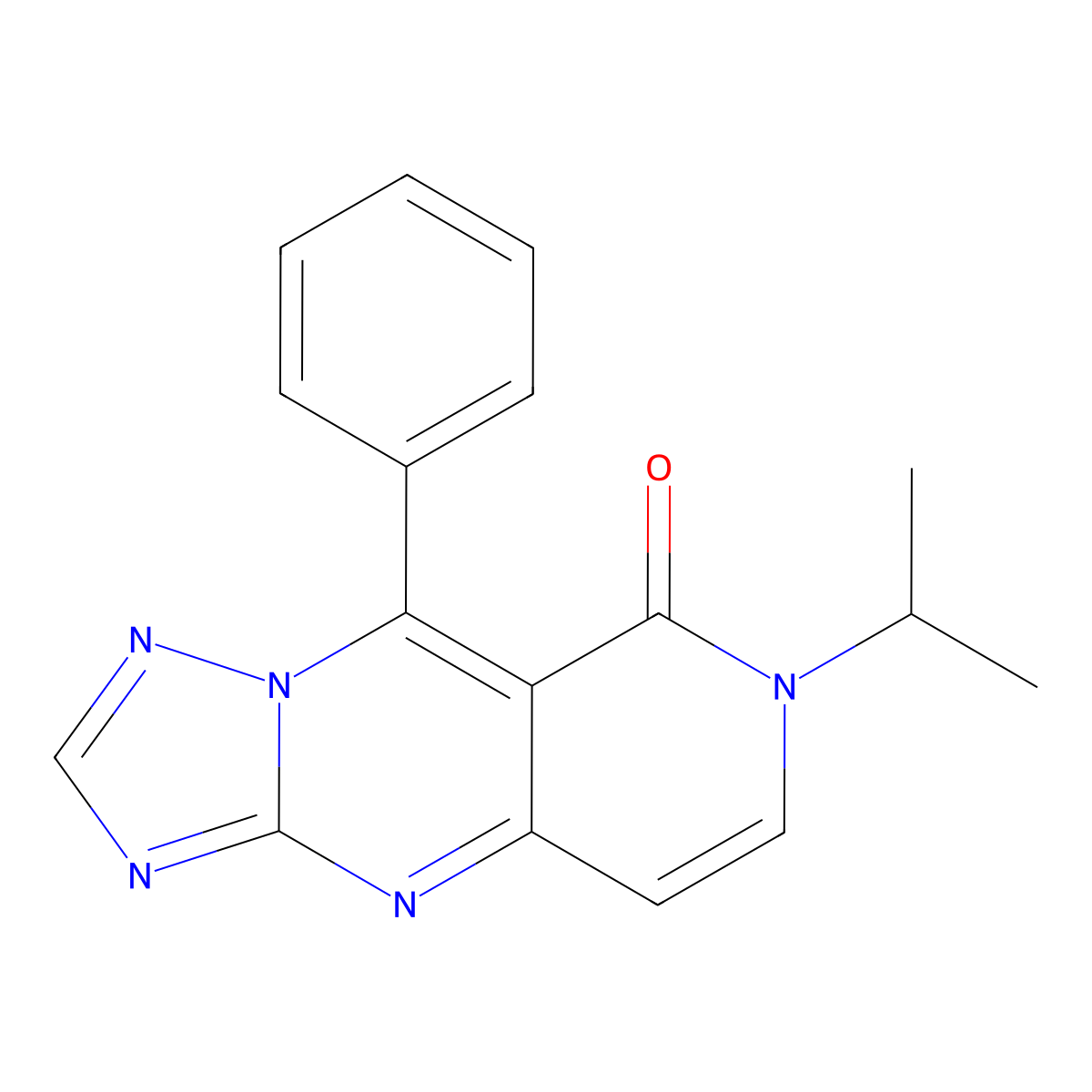 7-isopropyl-9-phenylpyrido[4,3-d][1,2,4]triazolo[1,5-a]pyrimidin-8(7H)-one molecular structure, CAS 1158438-01-7