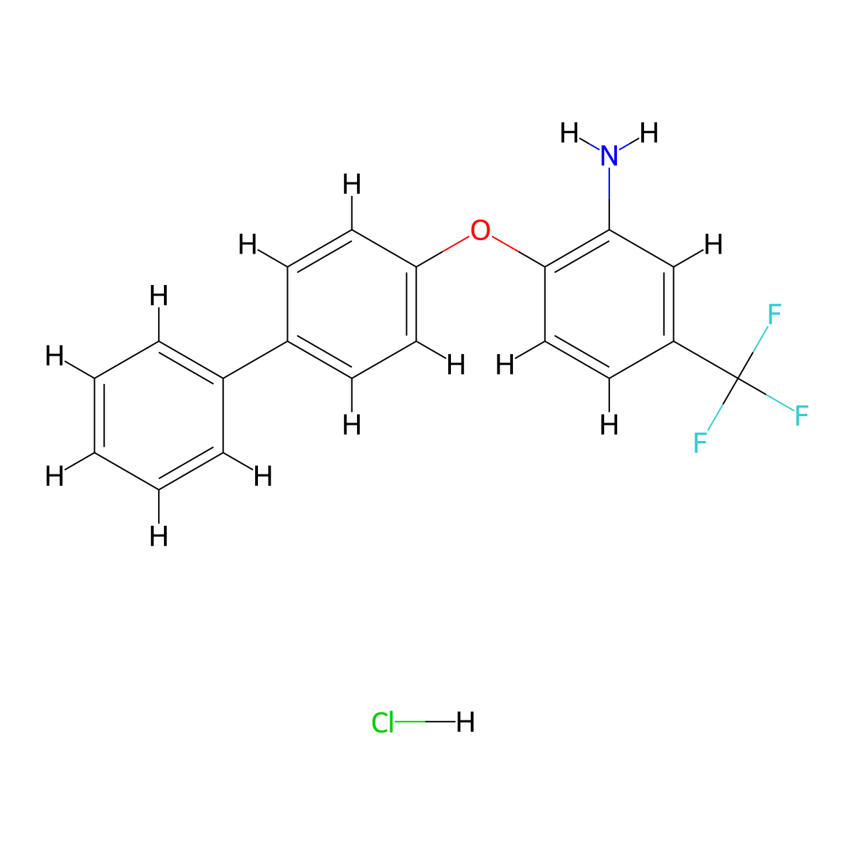 [2-(Biphenyl-4-yloxy)-5-(trifluoromethyl)phenyl]amine hydrochloride molecular structure, CAS 1158442-32-0