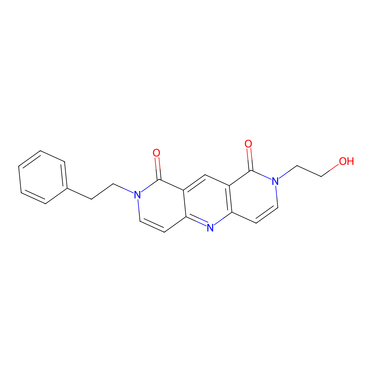 2-(2-hydroxyethyl)-8-(2-phenylethyl)pyrido[4,3-b][1,6]naphthyridine-1,9(2H,8H)-dione molecular structure, CAS 1158442-79-5