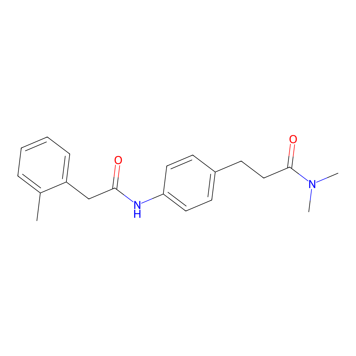 N,N-dimethyl-3-(4-{[(2-methylphenyl)acetyl]amino}phenyl)propanamide molecular structure, CAS 1158443-94-7
