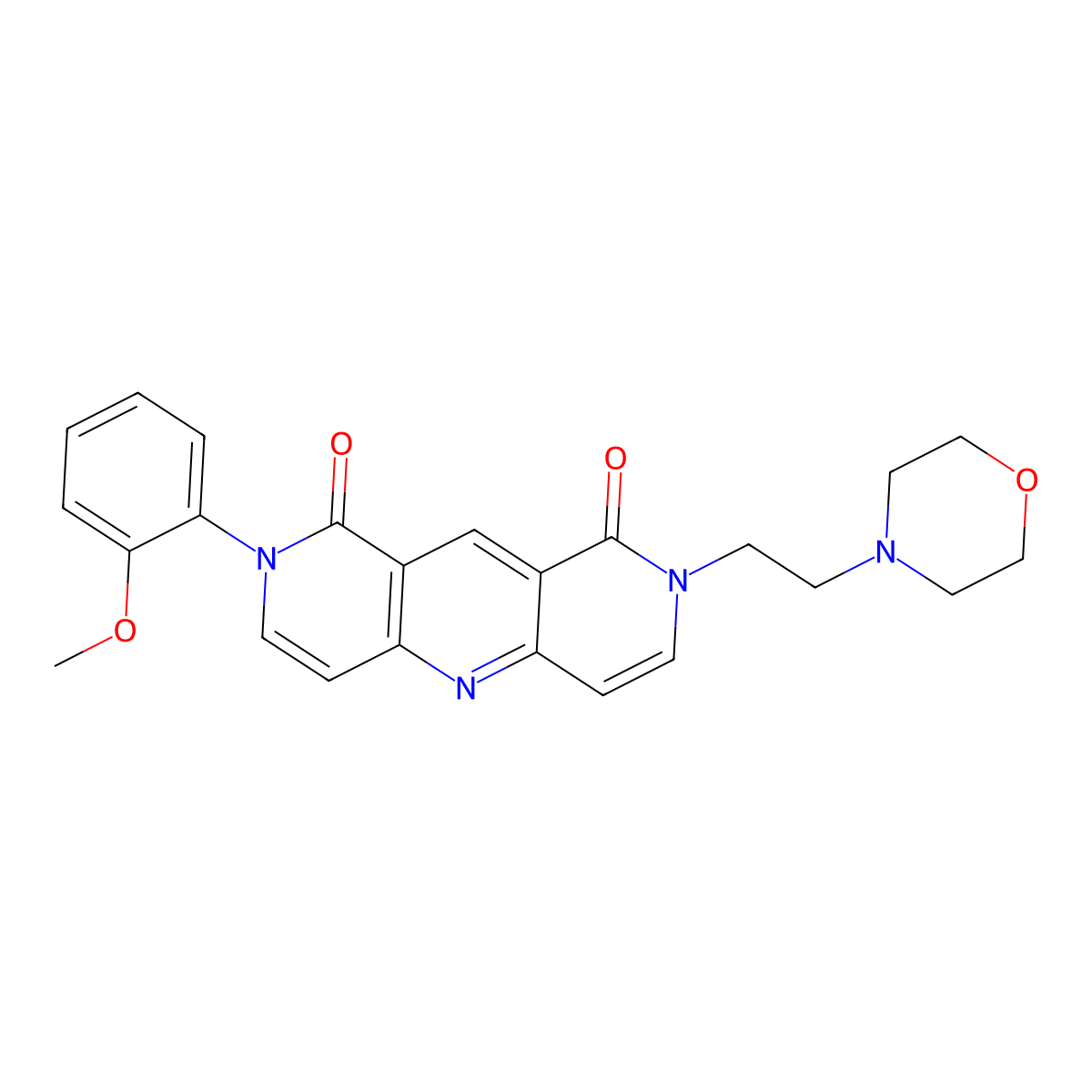 2-(2-methoxyphenyl)-8-(2-morpholinoethyl)pyrido[4,3-b][1,6]naphthyridine-1,9(2H,8H)-dione molecular structure, CAS 1158445-50-1