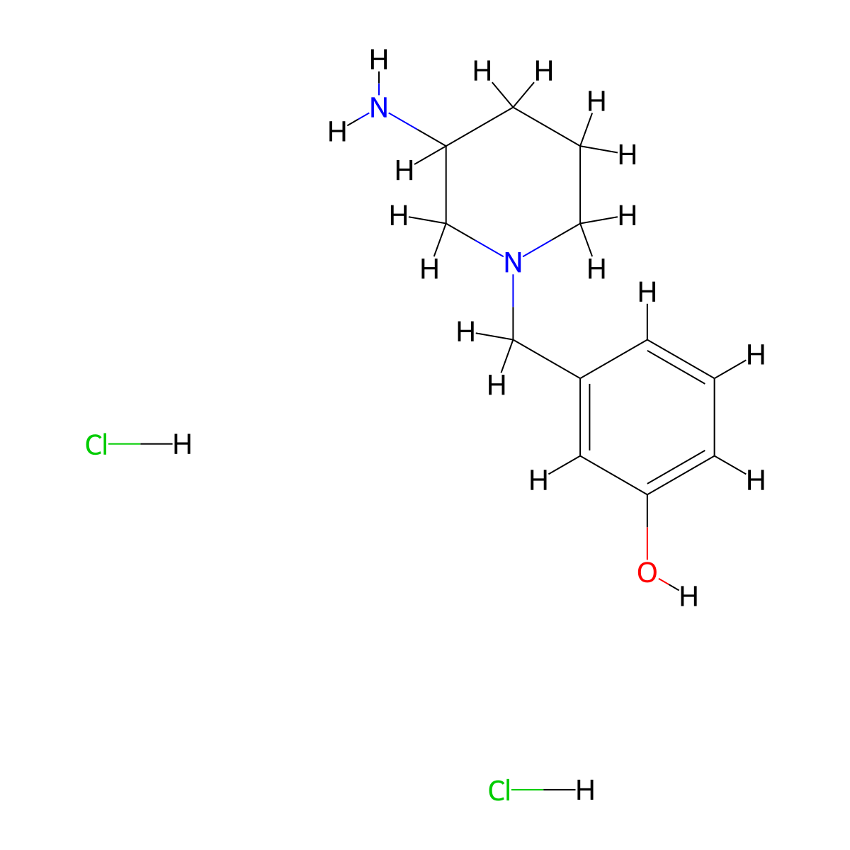3-[(3-Amino-1-piperidinyl)methyl]phenol dihydrochloride molecular structure, CAS 1158446-46-8