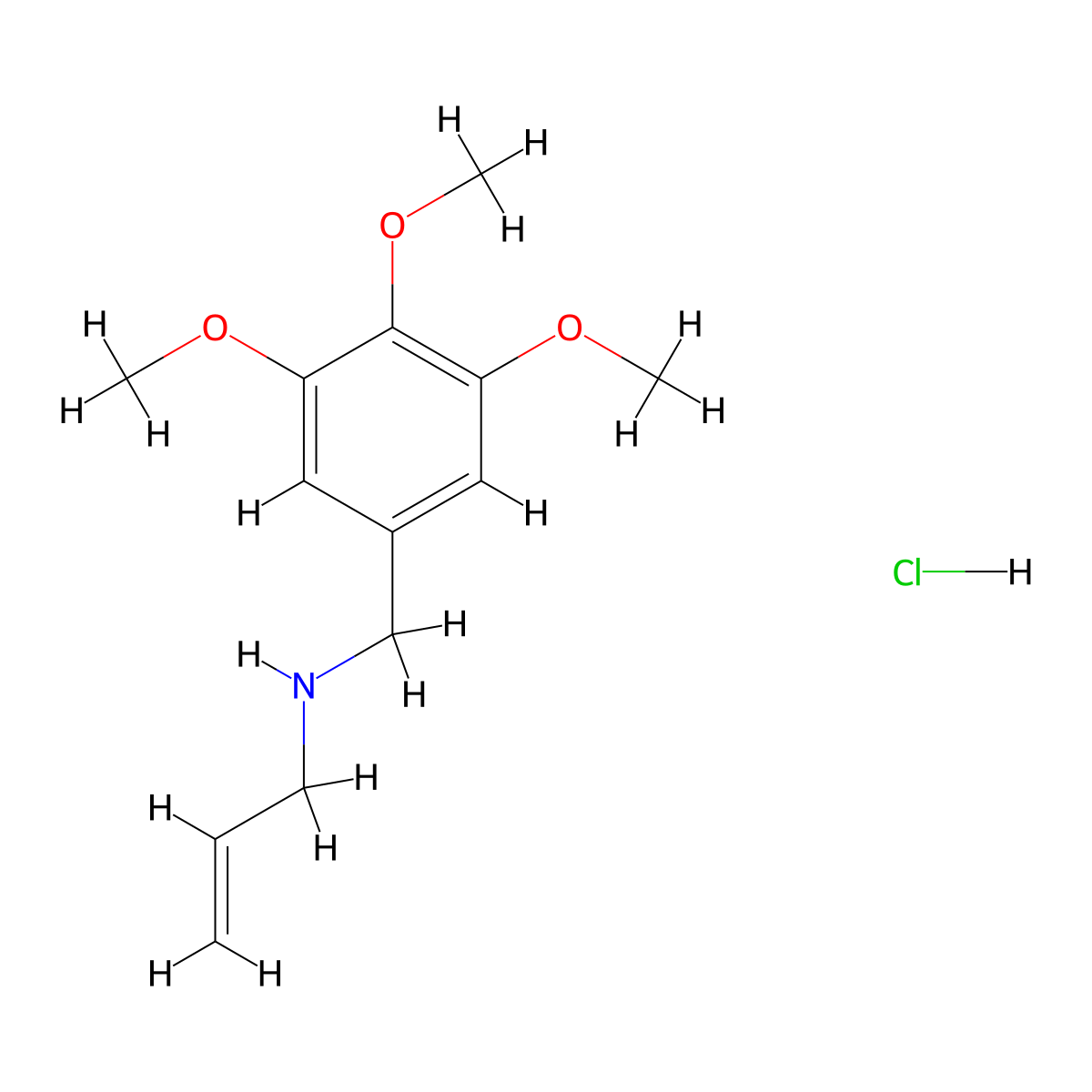 (Prop-2-en-1-yl)[(3,4,5-trimethoxyphenyl)methyl]amine hydrochloride molecular structure, CAS 1158447-16-5