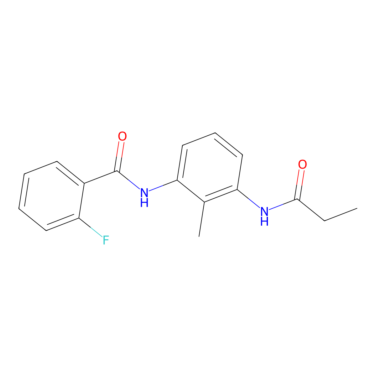 2-fluoro-N-[2-methyl-3-(propionylamino)phenyl]benzamide molecular structure, CAS 1158447-49-4