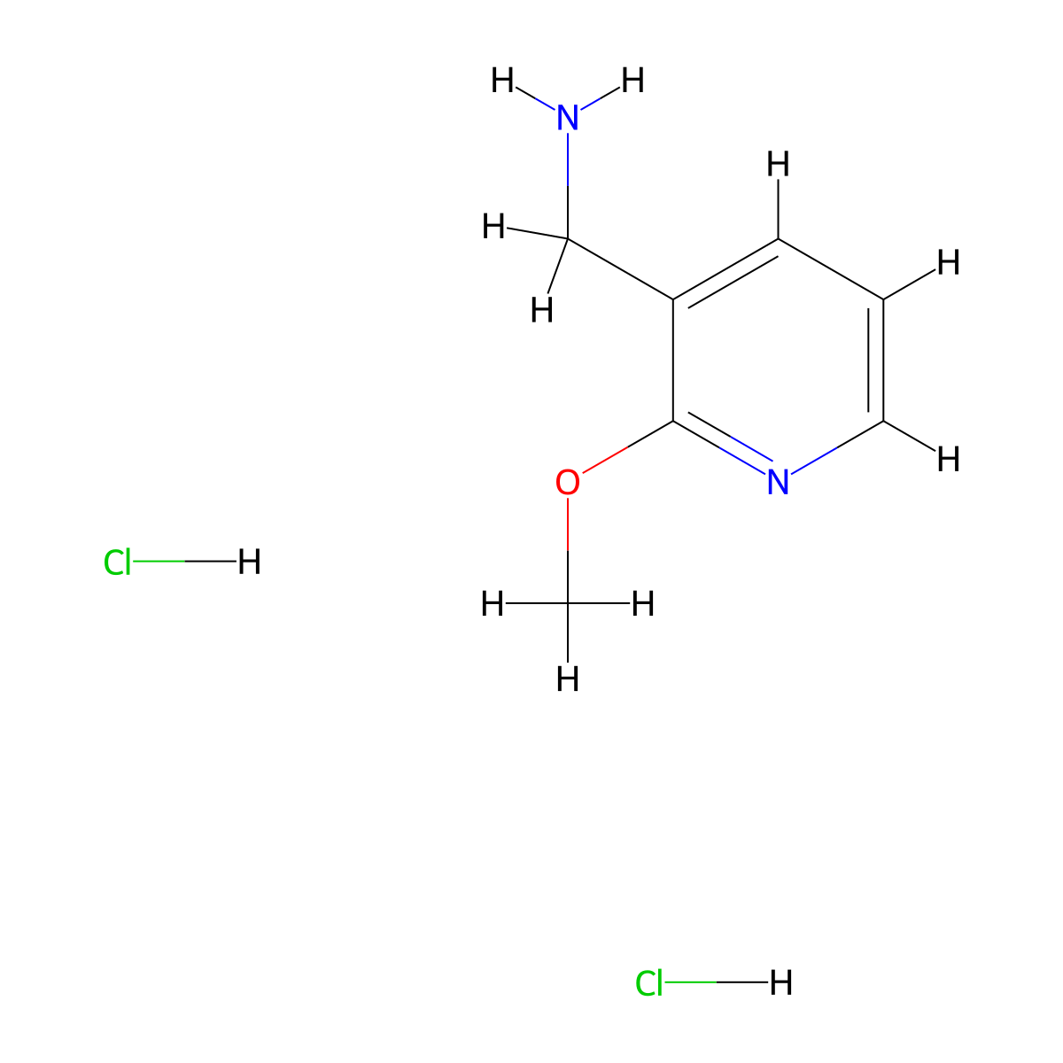 (2-Methoxypyridin-3-yl)methanamine dihydrochloride molecular structure, CAS 1158447-85-8