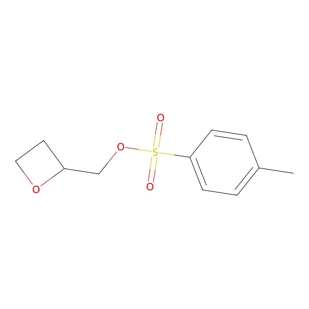 Oxetan-2-ylmethyl 4-methylbenzenesulfonate molecular structure, CAS 115845-51-7