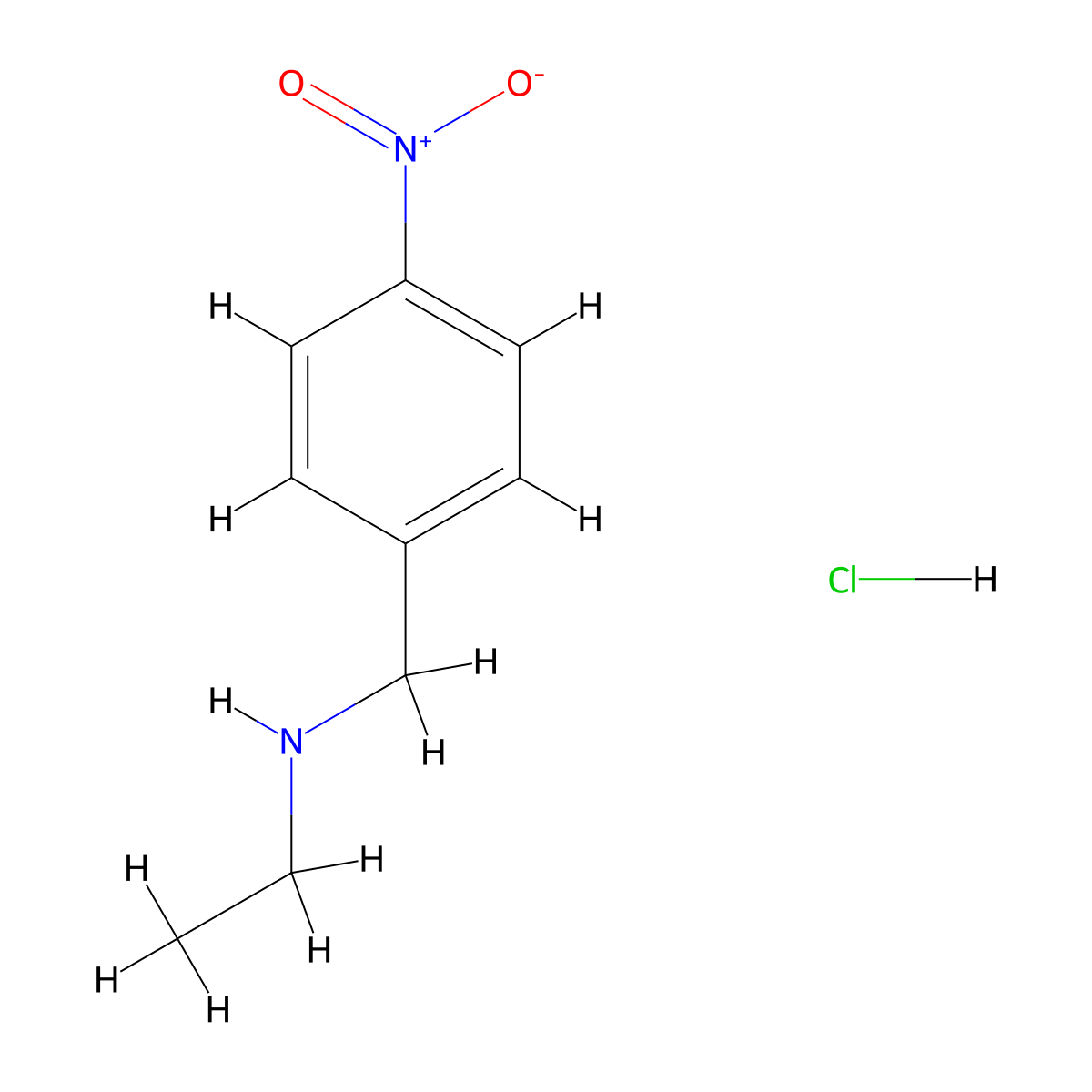 N-(4-Nitrobenzyl)ethanamine HCl molecular structure, CAS 1158452-11-9