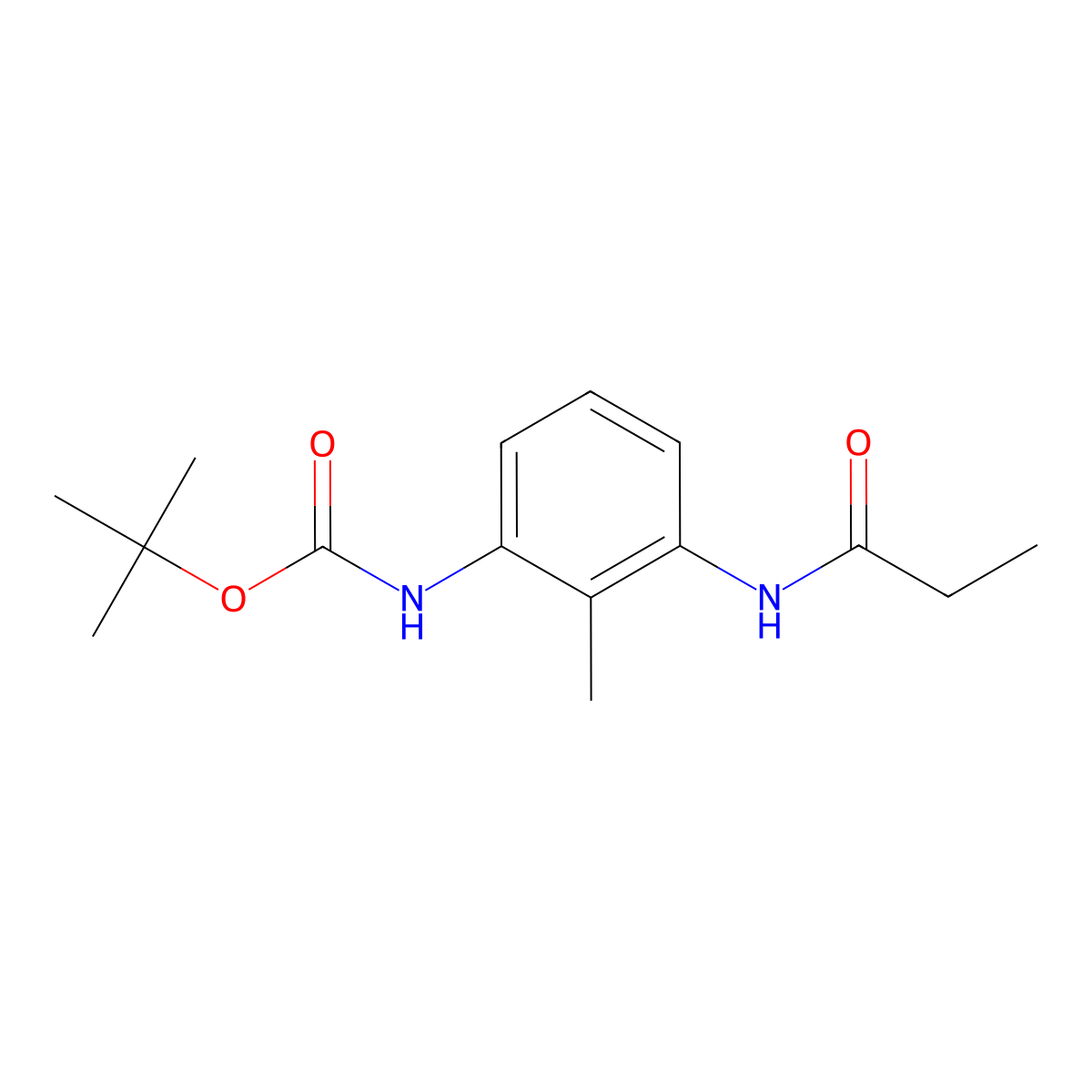 Tert-butyl (2-methyl-3-propionamidophenyl)carbamate molecular structure, CAS 1158453-06-5