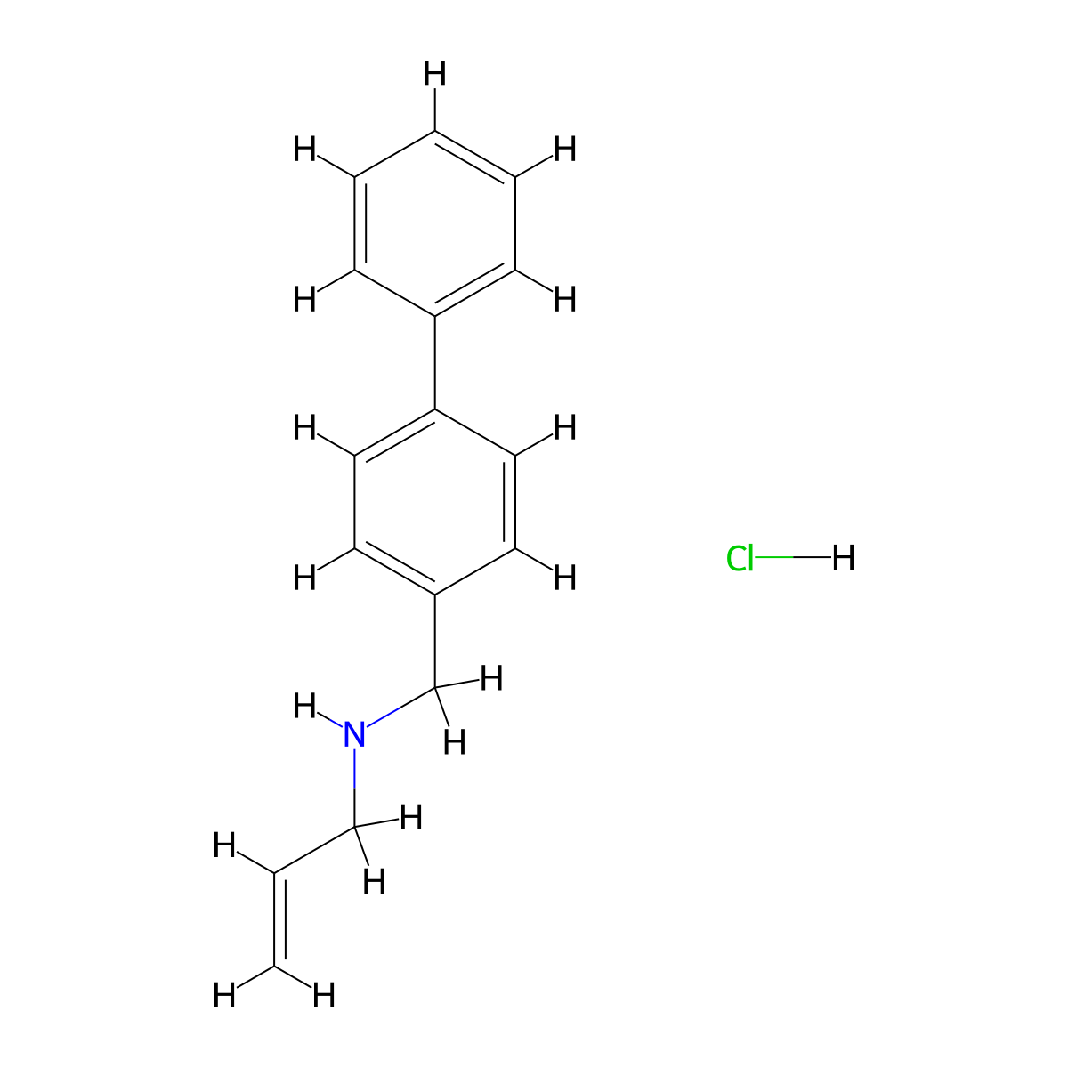 [(4-Phenylphenyl)methyl](prop-2-en-1-yl)amine hydrochloride molecular structure, CAS 1158455-88-9