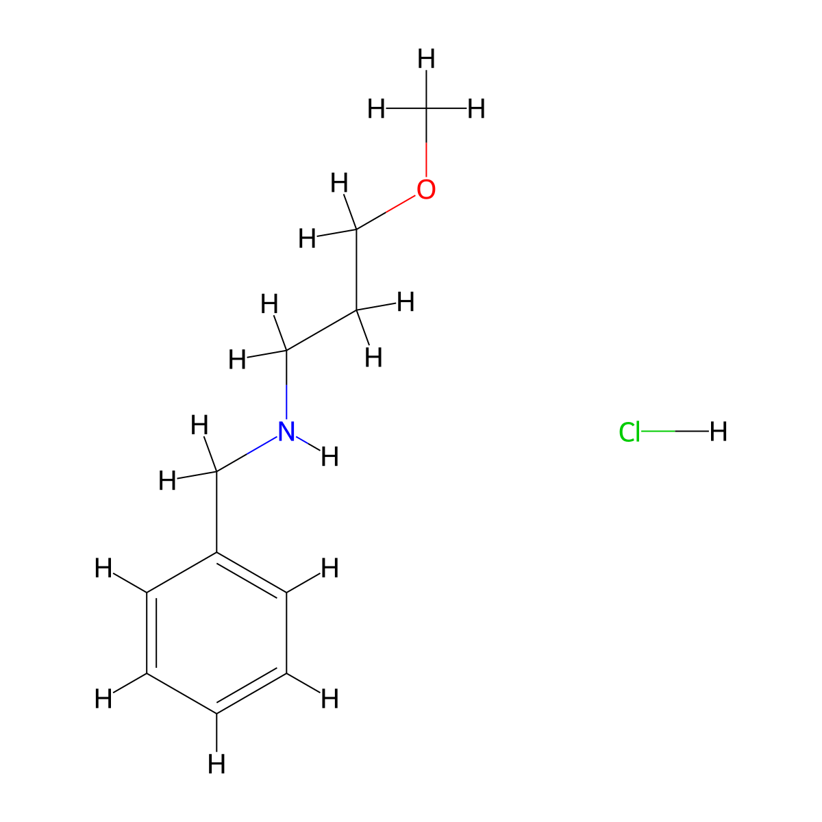 N-Benzyl-3-methoxy-1-propanamine hydrochloride molecular structure, CAS 1158456-03-1
