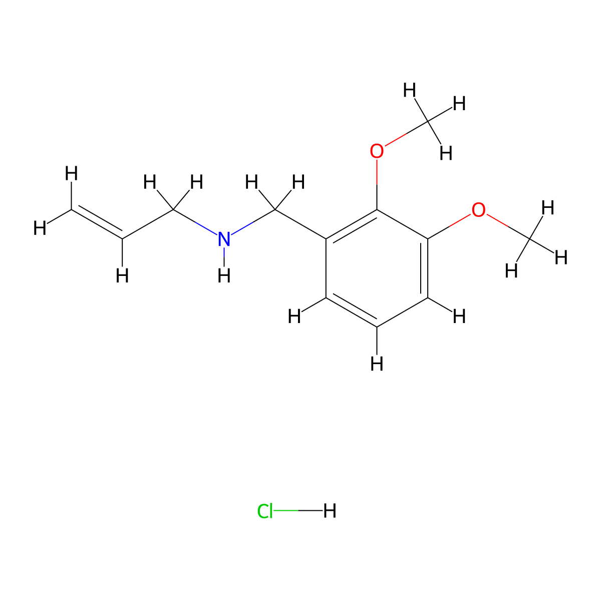 [(2,3-Dimethoxyphenyl)methyl](prop-2-en-1-yl)amine hydrochloride molecular structure, CAS 1158456-44-0