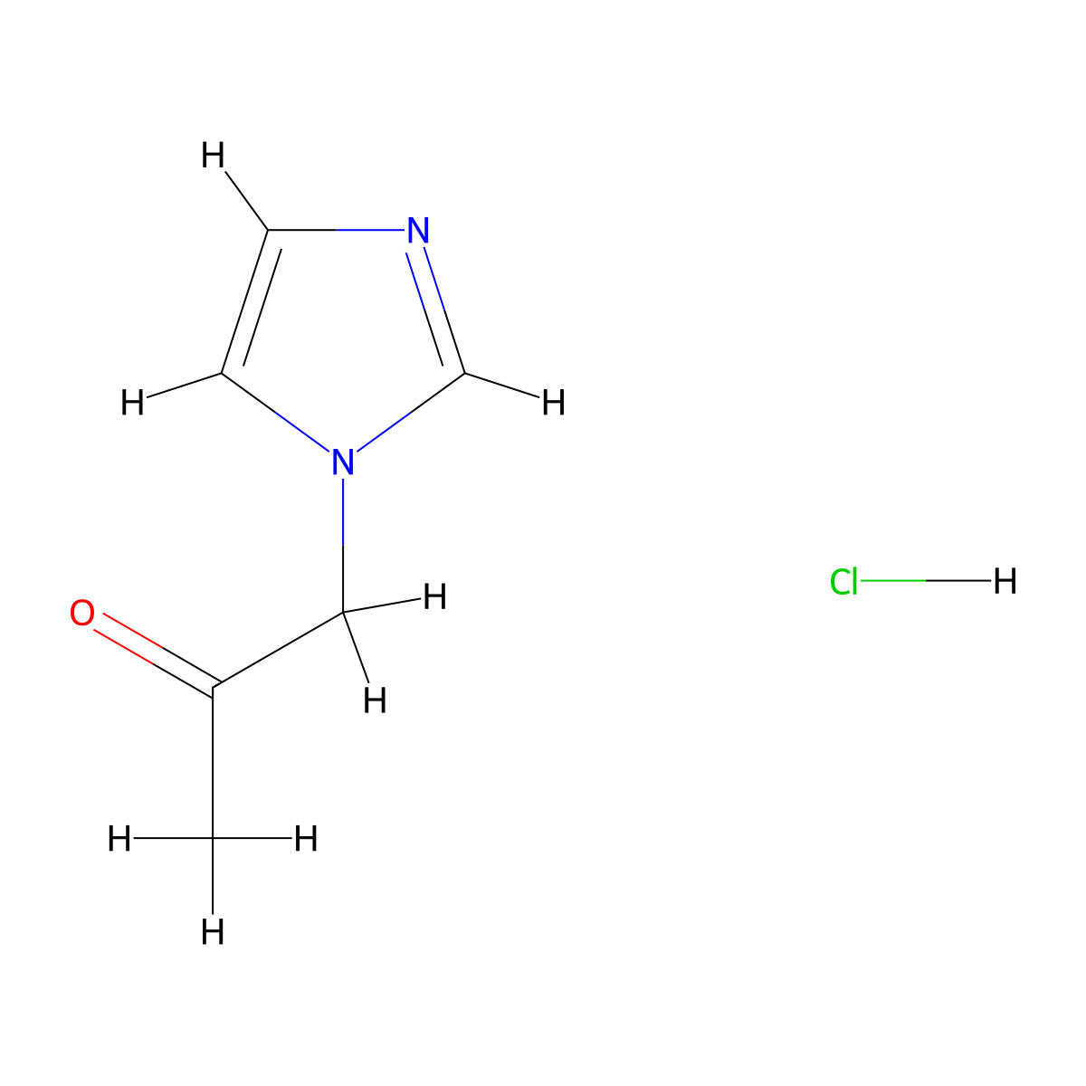 1-(1H-imidazol-1-yl)acetone hydrochloride molecular structure, CAS 1158457-23-8
