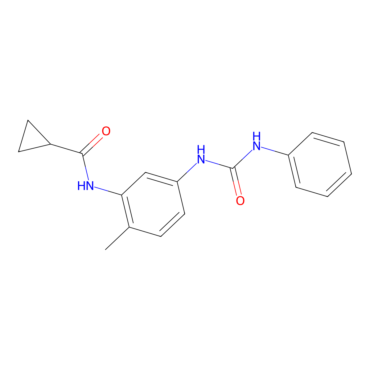 N-{5-[(anilinocarbonyl)amino]-2-methylphenyl}cyclopropanecarboxamide molecular structure, CAS 1158458-49-1