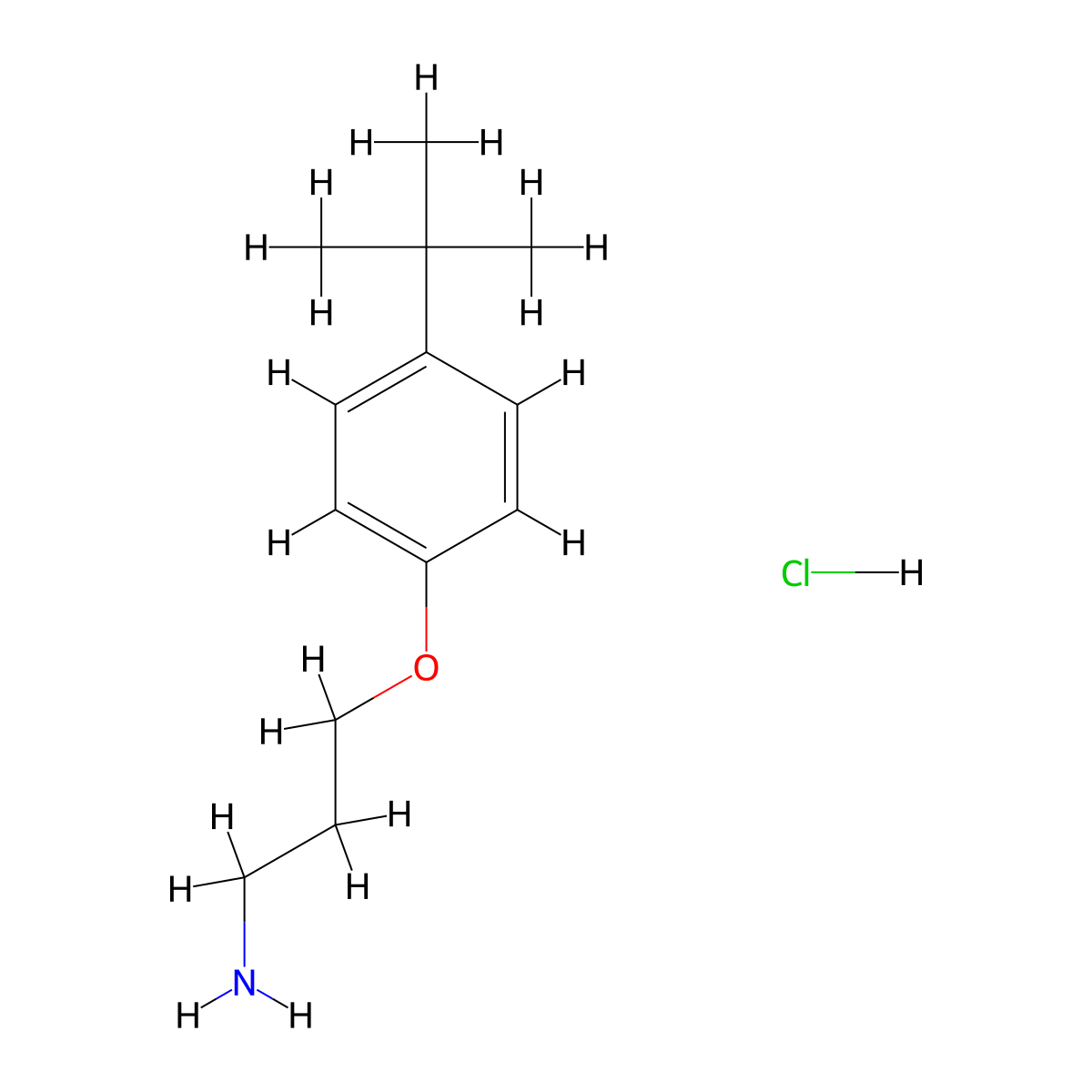 3-(4-Tert-butylphenoxy)propan-1-amine hydrochloride molecular structure, CAS 1158459-02-9