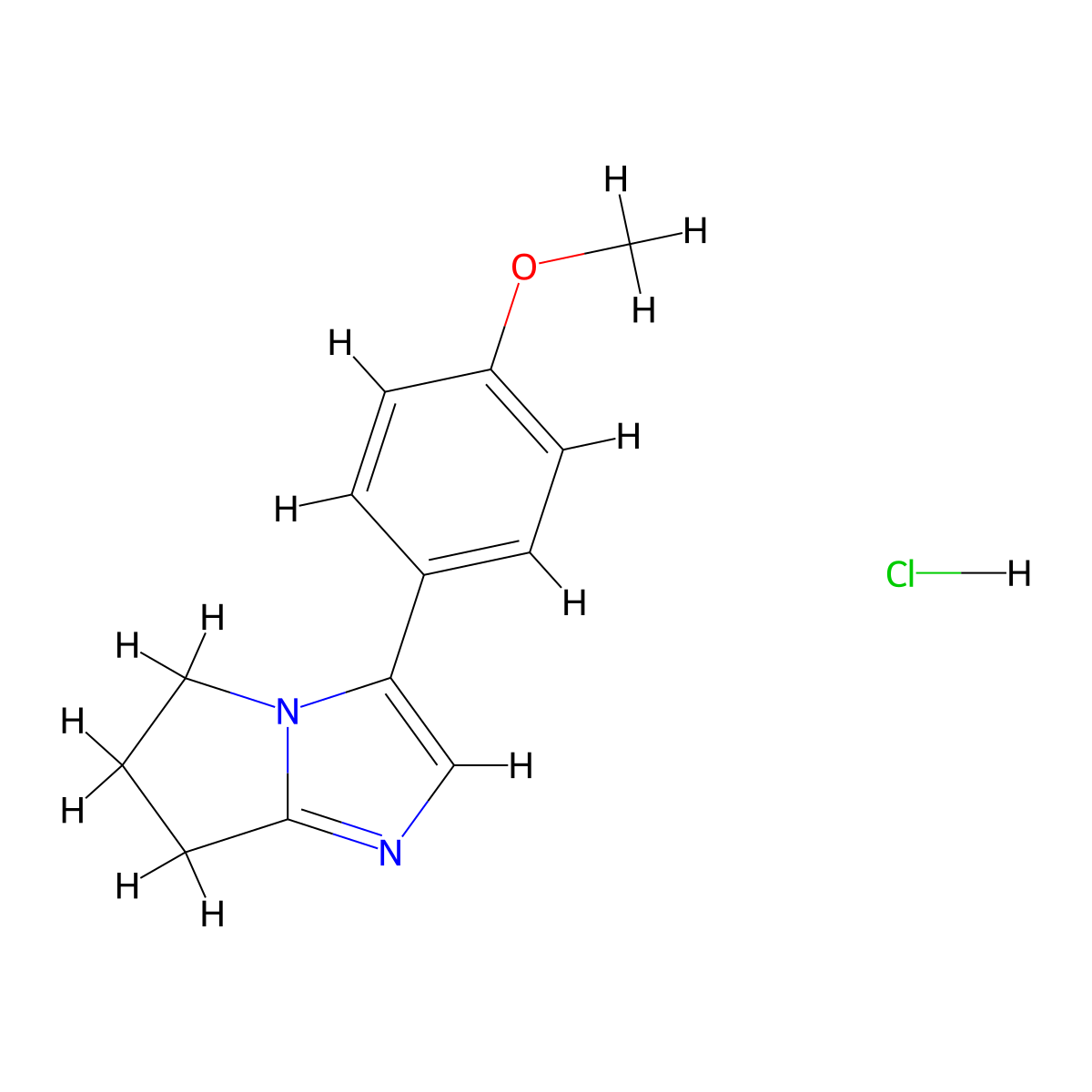 3-(4-Methoxyphenyl)-6,7-dihydro-5H-pyrrolo[1,2-a]imidazole hydrochloride molecular structure, CAS 115846-59-8