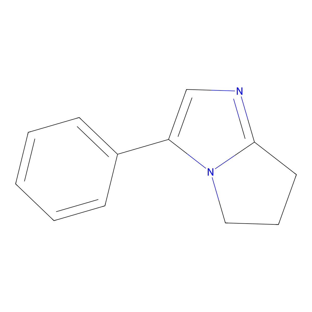 3-phenyl-6,7-dihydro-5H-pyrrolo[1,2-a]imidazole molecular structure, CAS 115846-64-5