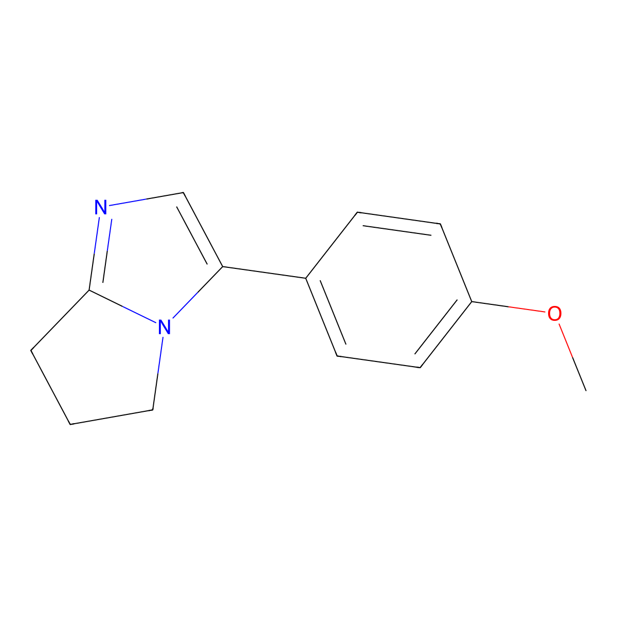 3-(4-methoxyphenyl)-6,7-dihydro-5H-pyrrolo[1,2-a]imidazole molecular structure, CAS 115846-65-6