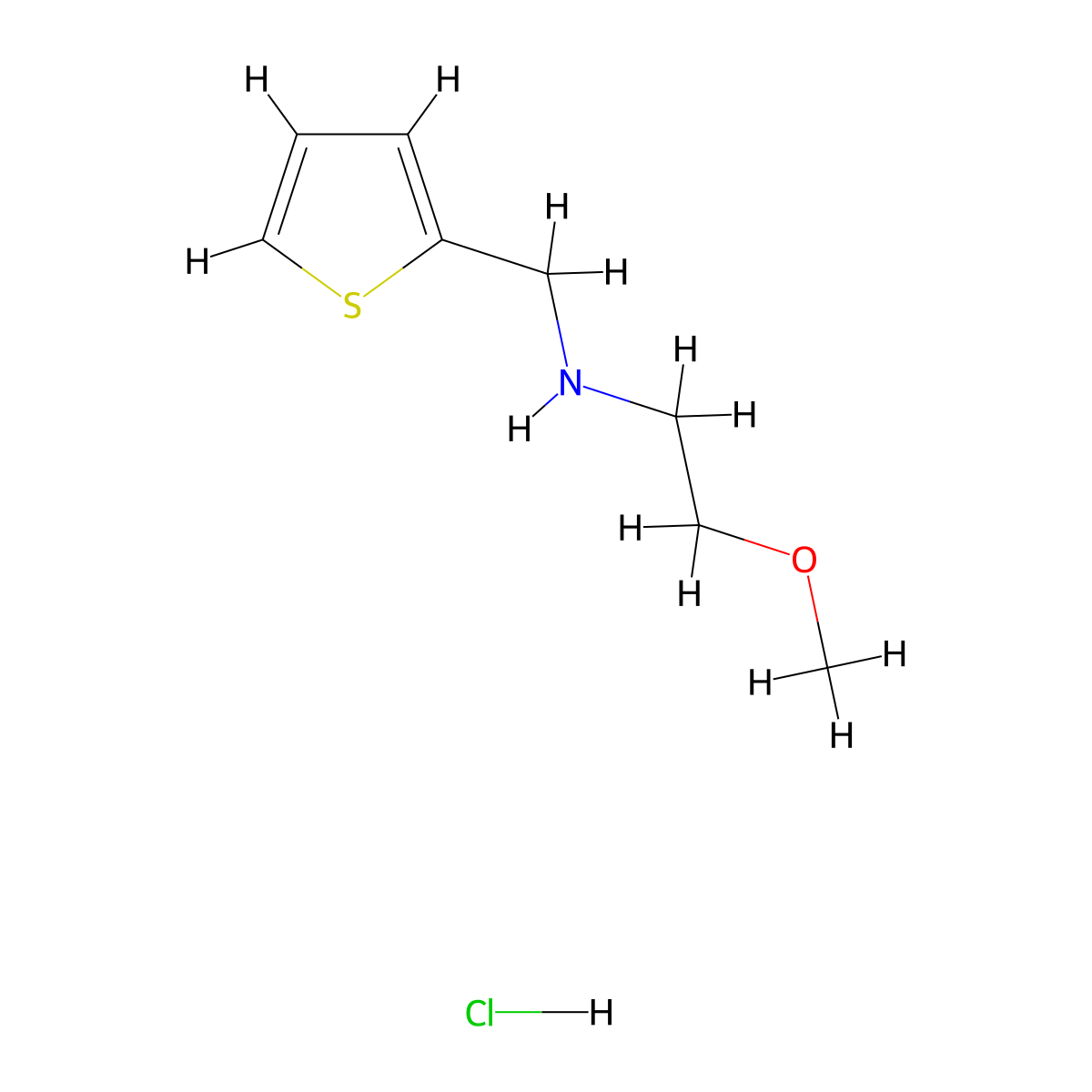 (2-Methoxyethyl)(2-thienylmethyl)amine hydrochloride molecular structure, CAS 1158460-82-2