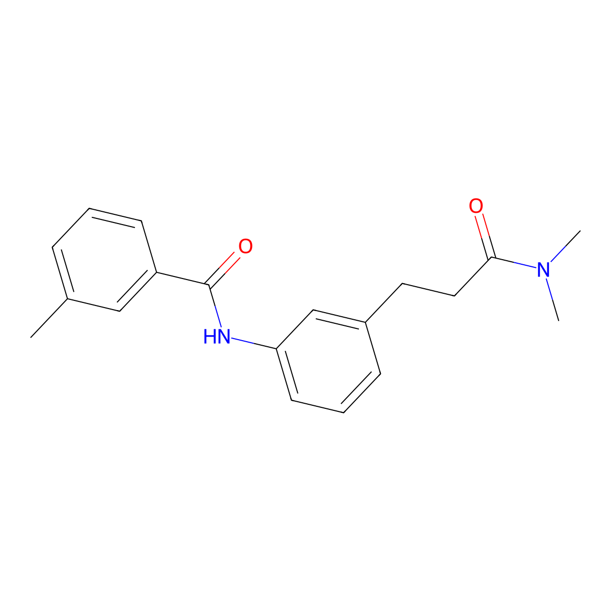 N-{3-[3-(dimethylamino)-3-oxopropyl]phenyl}-3-methylbenzamide molecular structure, CAS 1158460-86-6