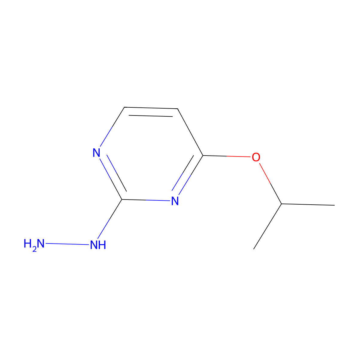 2-Hydrazinyl-4-(propan-2-yloxy)pyrimidine molecular structure, CAS 1158461-39-2