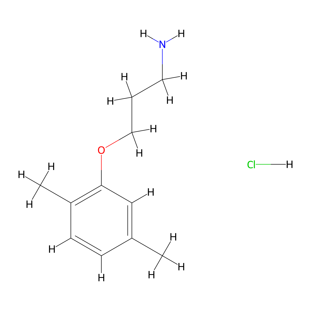3-(2,5-Dimethylphenoxy)propan-1-amine hydrochloride molecular structure, CAS 1158462-45-3