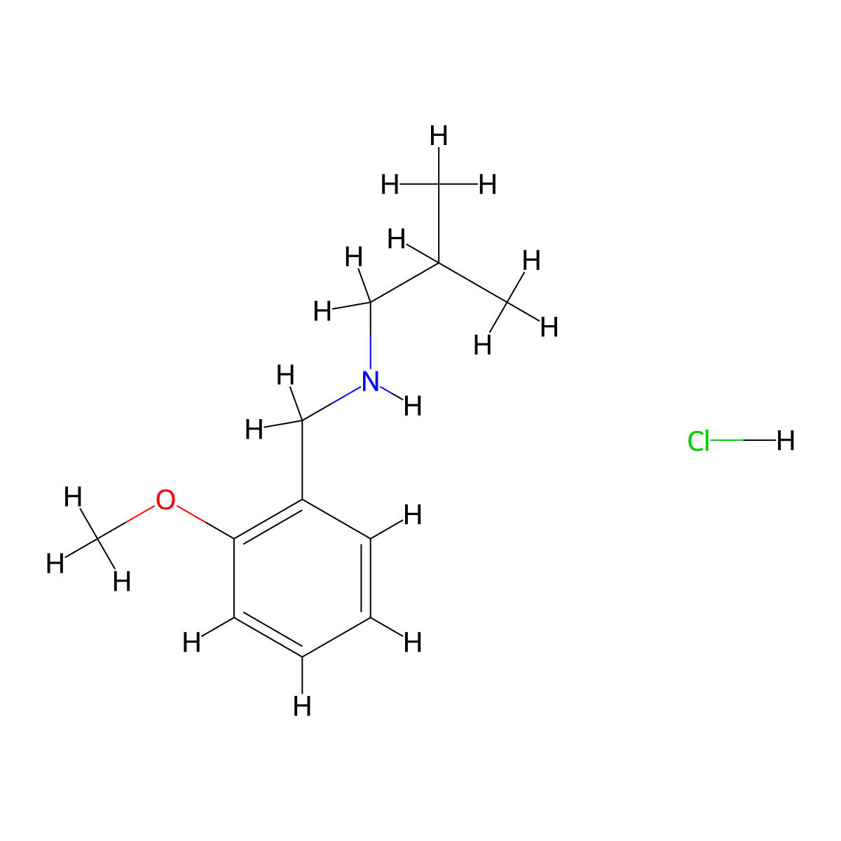 [(2-Methoxyphenyl)methyl](2-methylpropyl)amine hydrochloride molecular structure, CAS 1158465-81-6