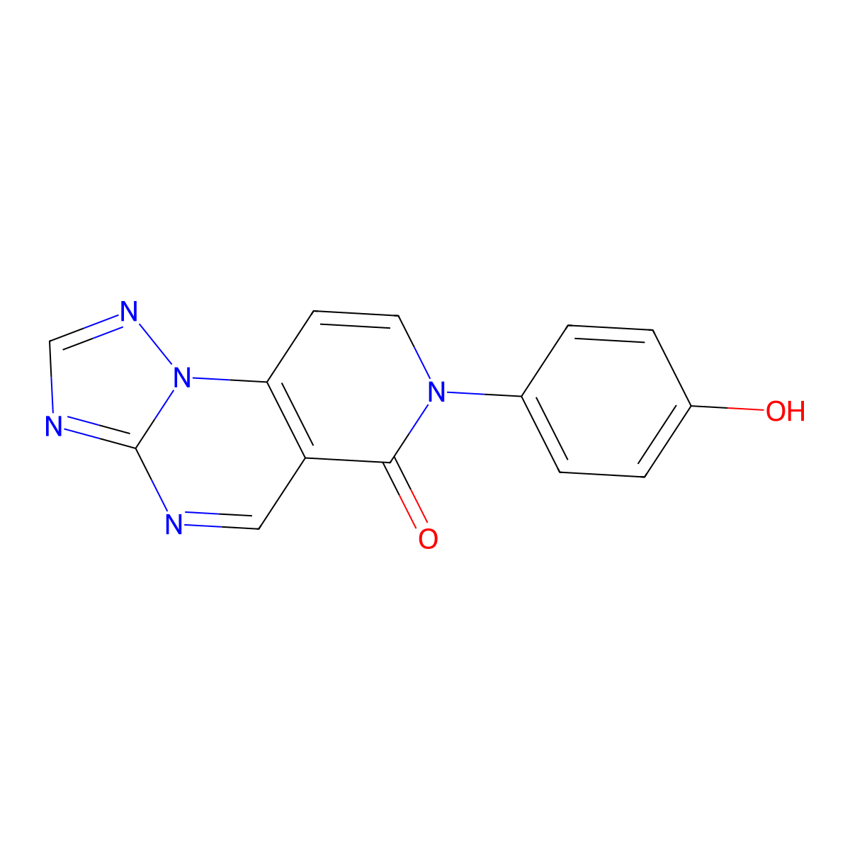 7-(4-hydroxyphenyl)pyrido[3,4-e][1,2,4]triazolo[1,5-a]pyrimidin-6(7H)-one molecular structure, CAS 1158465-89-4