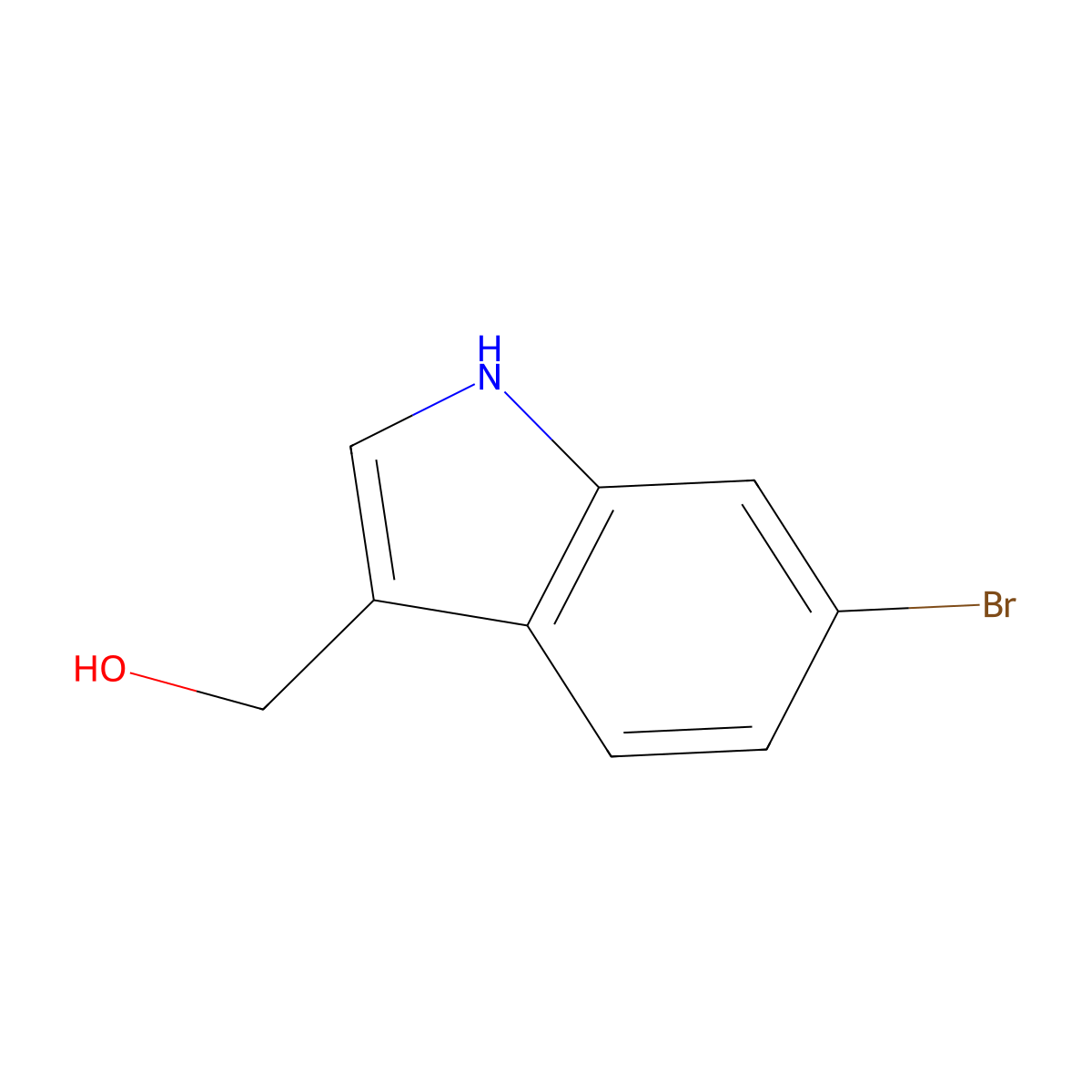 (6-bromo-1H-indol-3-yl)methanol molecular structure, CAS 1158466-03-5