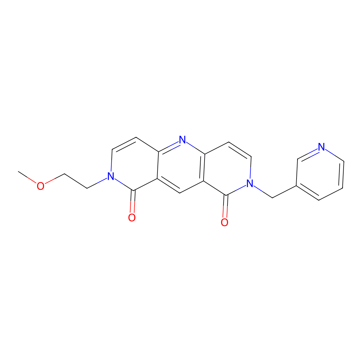 2-(2-methoxyethyl)-8-(3-pyridylmethyl)pyrido[4,3-b][1,6]naphthyridine-1,9(2H,8H)-dione molecular structure, CAS 1158469-16-9