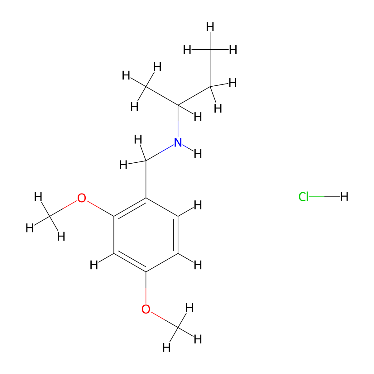 (Butan-2-yl)[(2,4-dimethoxyphenyl)methyl]amine hydrochloride molecular structure, CAS 1158469-22-7