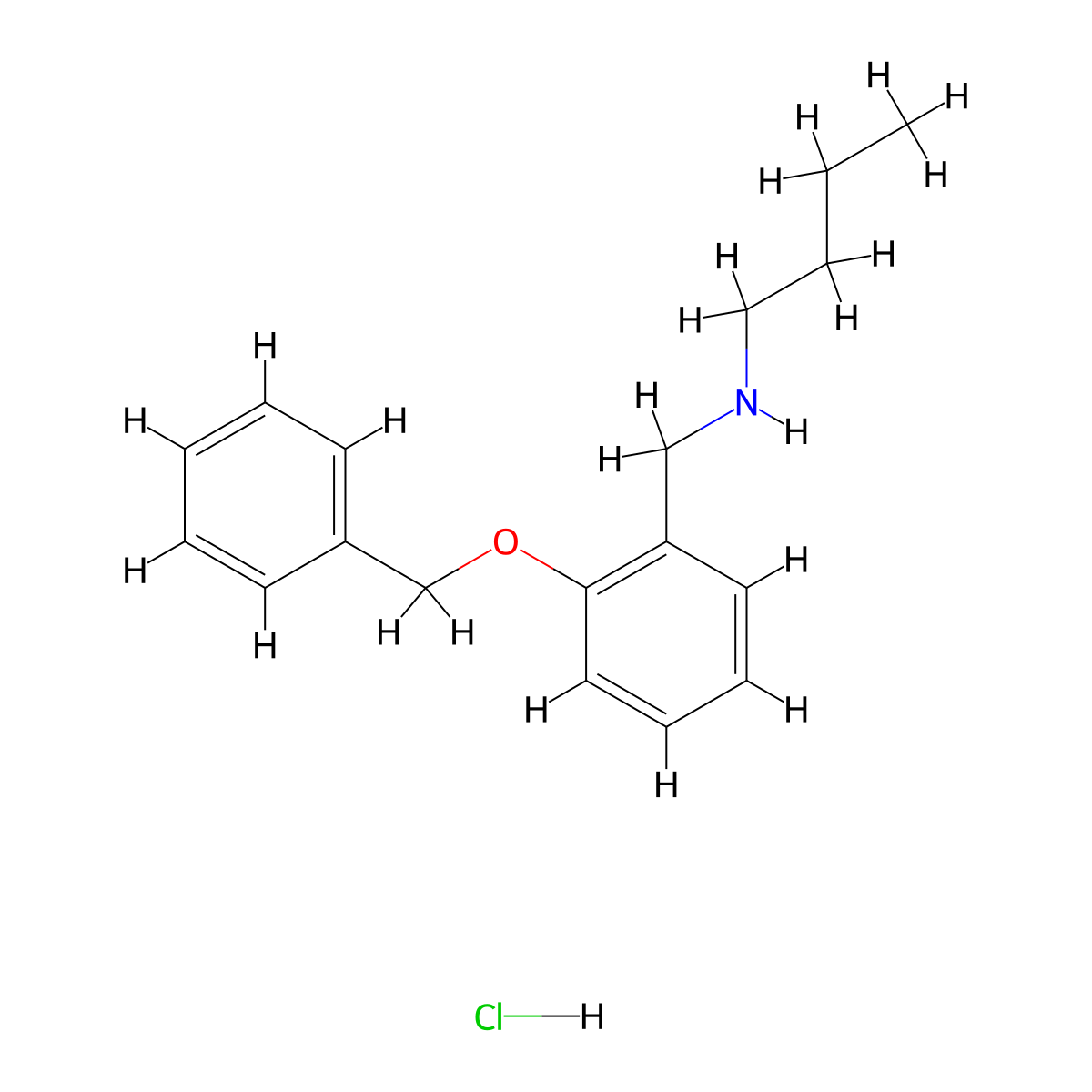 {[2-(Benzyloxy)phenyl]methyl}(butyl)amine hydrochloride molecular structure, CAS 1158470-83-7
