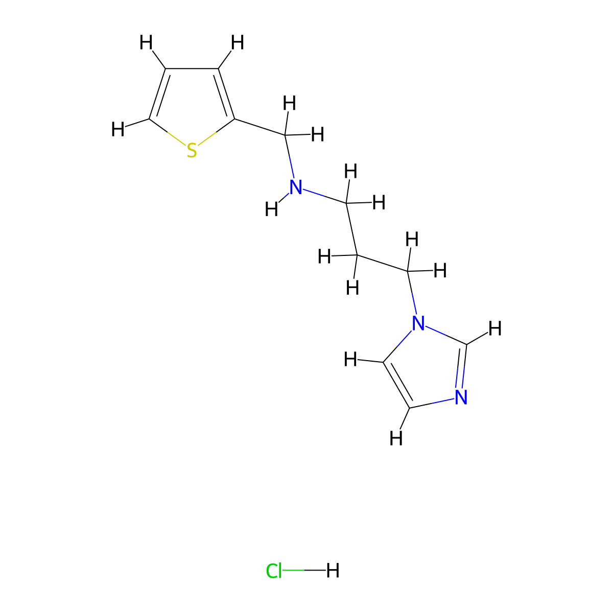 [3-(1H-Imidazol-1-yl)propyl](thiophen-2-ylmethyl)amine hydrochloride molecular structure, CAS 1158472-22-0