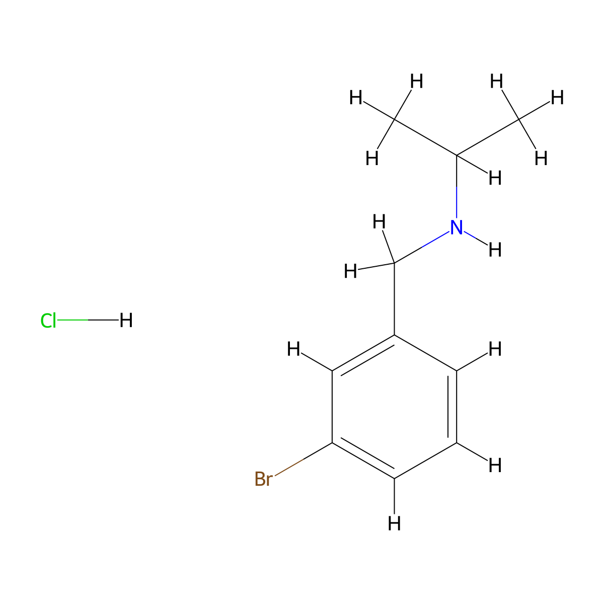 [(3-Bromophenyl)methyl](propan-2-yl)amine hydrochloride molecular structure, CAS 1158475-34-3