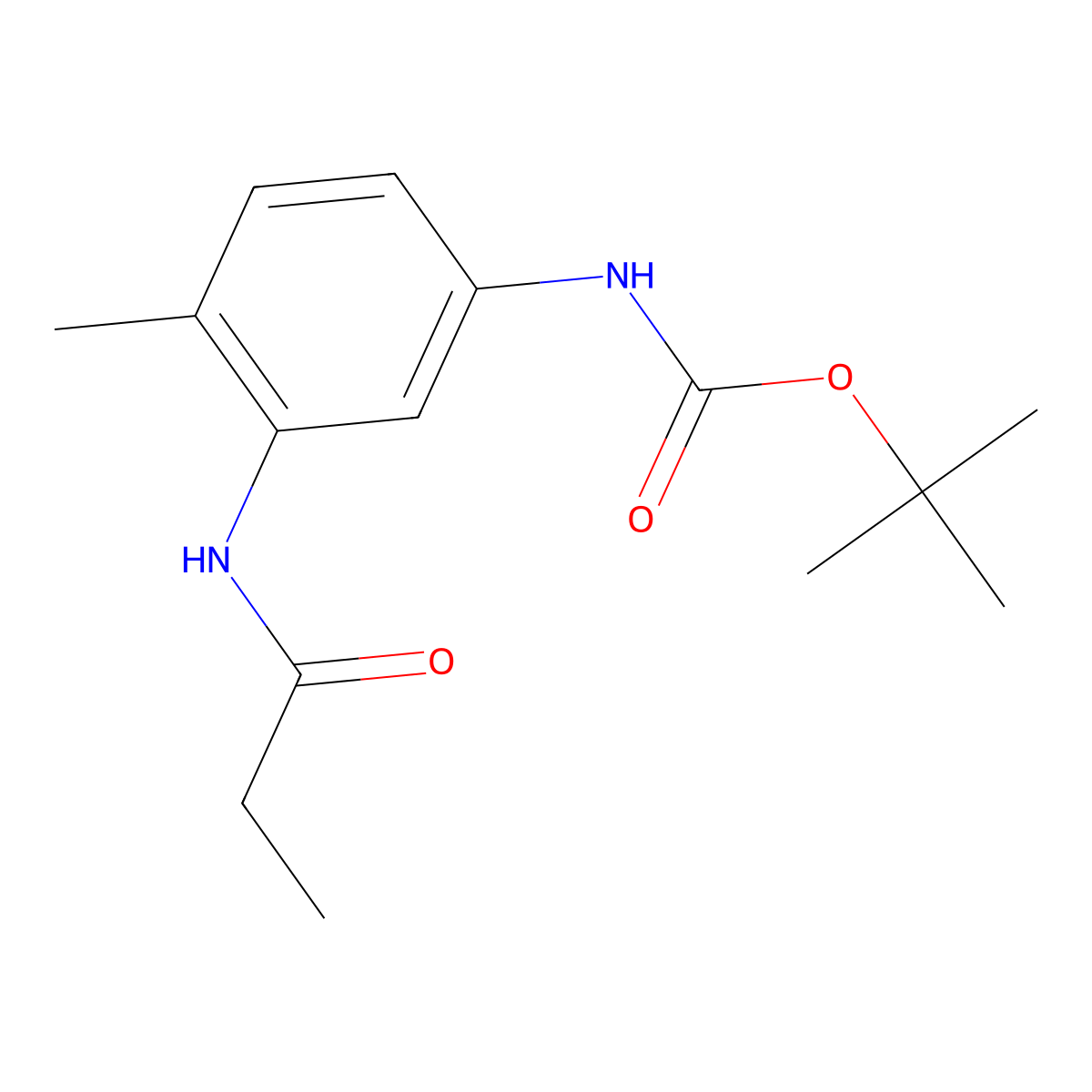 Tert-butyl [4-methyl-3-(propanoylamino)phenyl]carbamate molecular structure, CAS 1158476-86-8