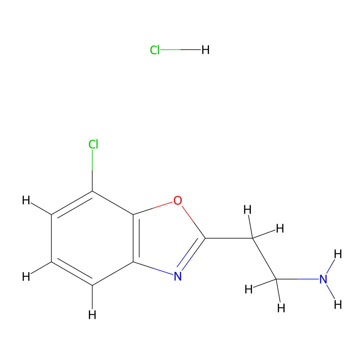 2-(7-Chloro-1,3-benzoxazol-2-yl)ethanamine hydrochloride molecular structure, CAS 1158477-55-4