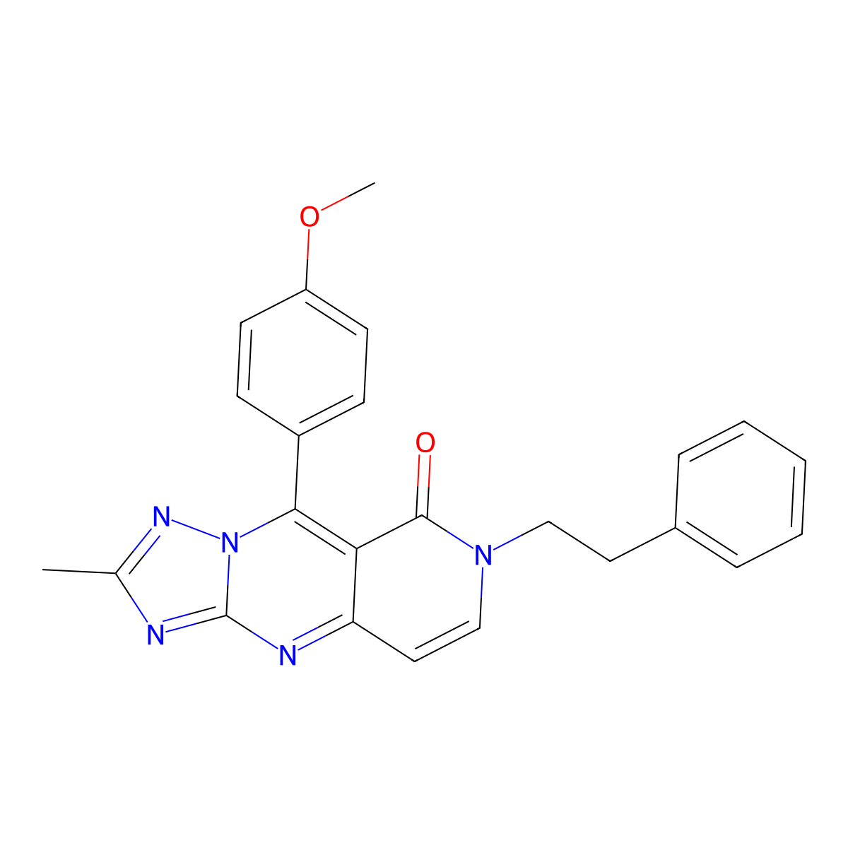 9-(4-methoxyphenyl)-2-methyl-7-phenethylpyrido[4,3-d][1,2,4]triazolo[1,5-a]pyrimidin-8(7H)-one molecular structure, CAS 1158478-74-0