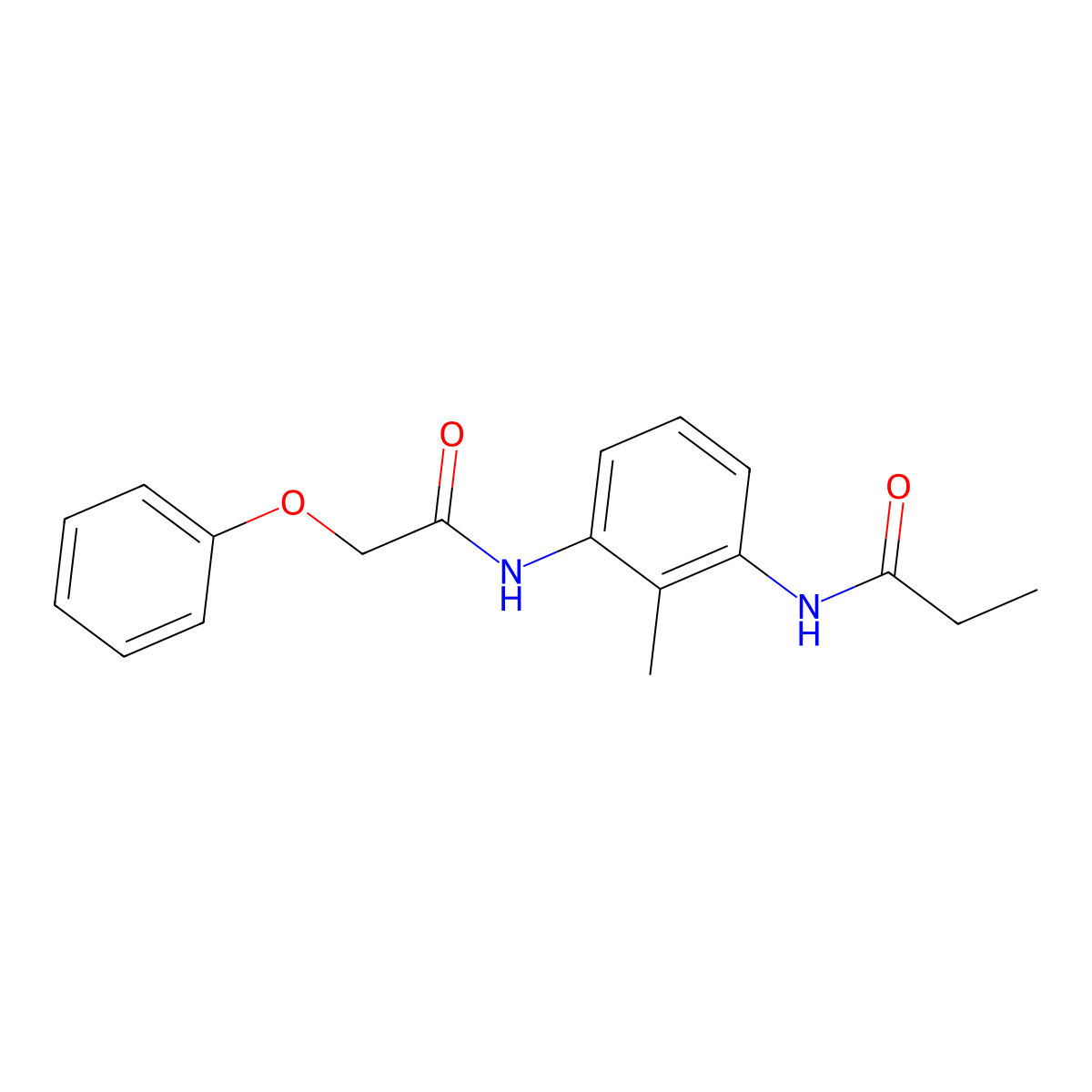 N-{2-methyl-3-[(phenoxyacetyl)amino]phenyl}propanamide molecular structure, CAS 1158479-17-4