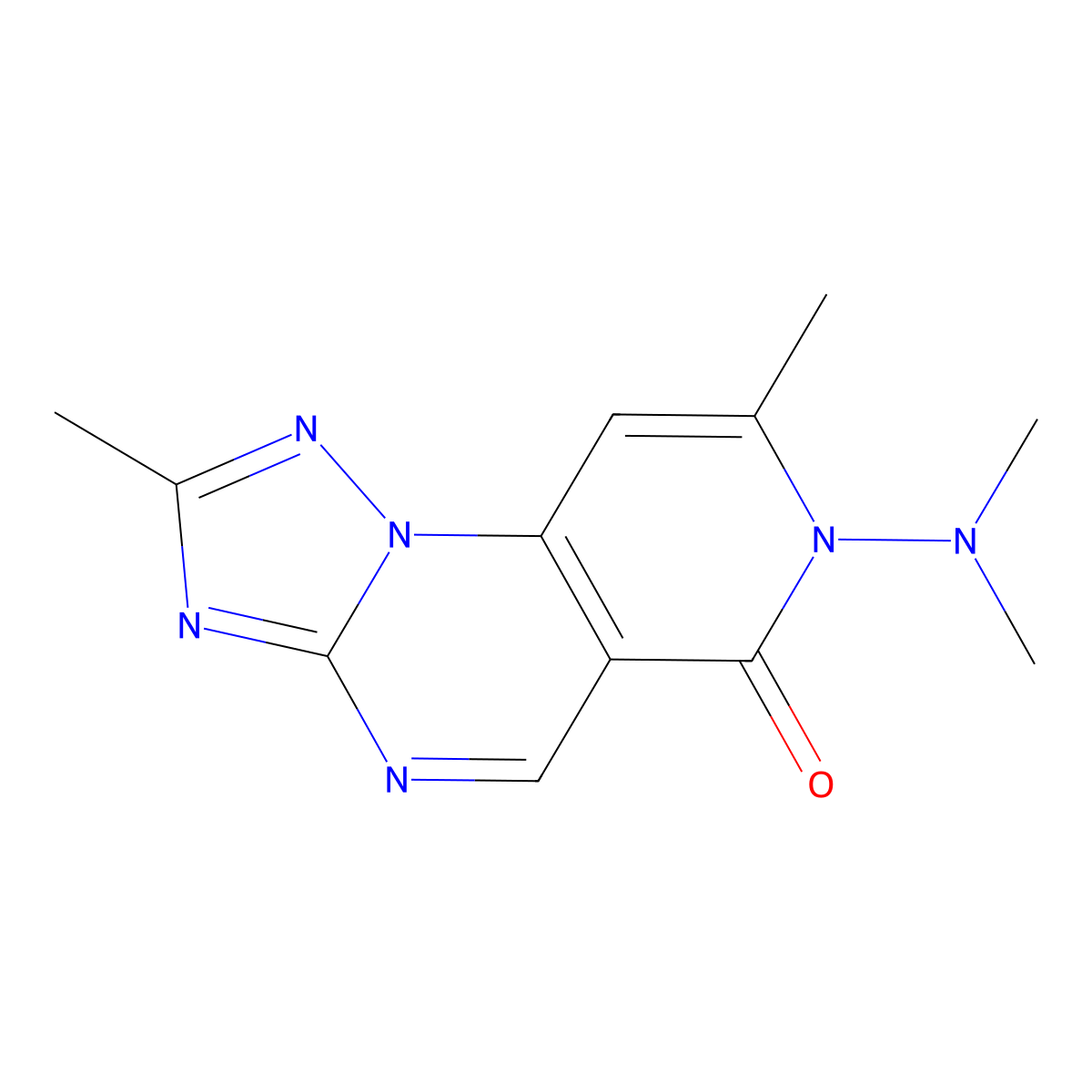7-(dimethylamino)-2,8-dimethylpyrido[3,4-e][1,2,4]triazolo[1,5-a]pyrimidin-6(7H)-one molecular structure, CAS 1158480-05-7