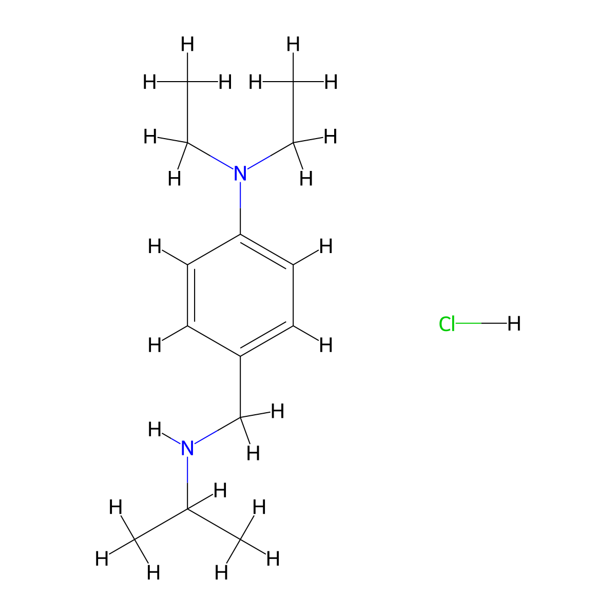 N,N-Diethyl-4-{[(propan-2-yl)amino]methyl}aniline hydrochloride molecular structure, CAS 1158483-76-1