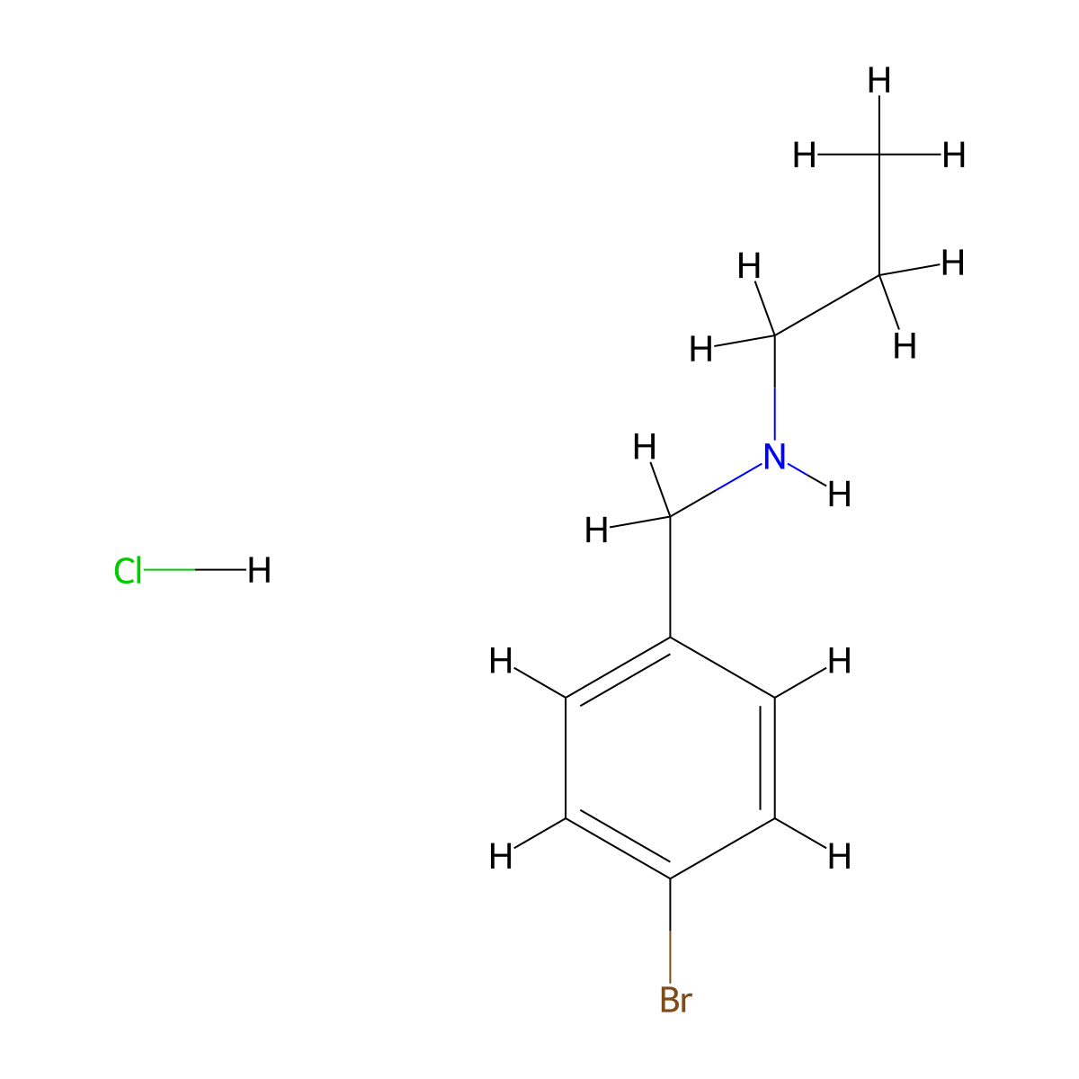 [(4-Bromophenyl)methyl](propyl)amine hydrochloride molecular structure, CAS 1158483-97-6