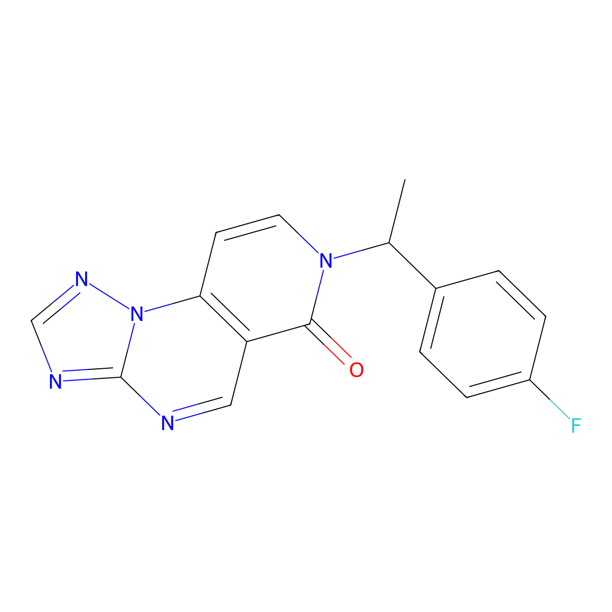 7-[1-(4-fluorophenyl)ethyl]pyrido[3,4-e][1,2,4]triazolo[1,5-a]pyrimidin-6(7H)-one molecular structure, CAS 1158484-39-9