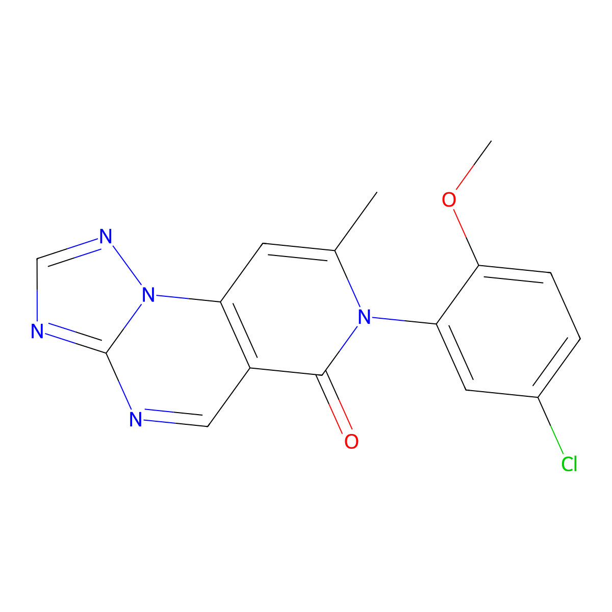 7-(5-chloro-2-methoxyphenyl)-8-methylpyrido[3,4-e][1,2,4]triazolo[1,5-a]pyrimidin-6(7H)-one molecular structure, CAS 1158484-69-5