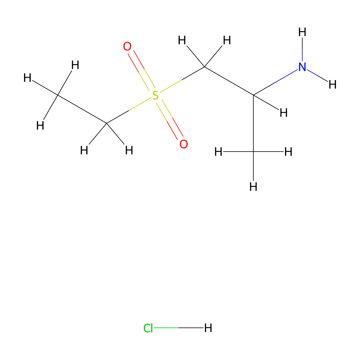 1-(Ethanesulfonyl)propan-2-amine hydrochloride molecular structure, CAS 1158485-36-9